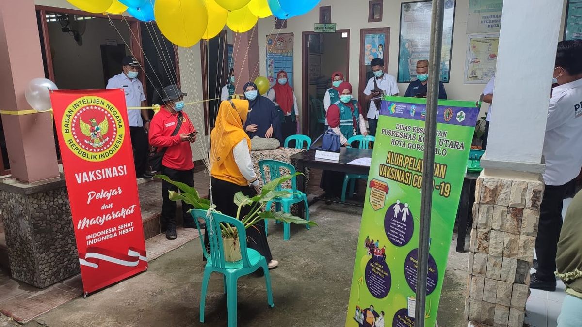 BIN Gelar Vaksinasi Covid-19 dan Sosialisasi Pencegahan TBC di Kota Gorontalo