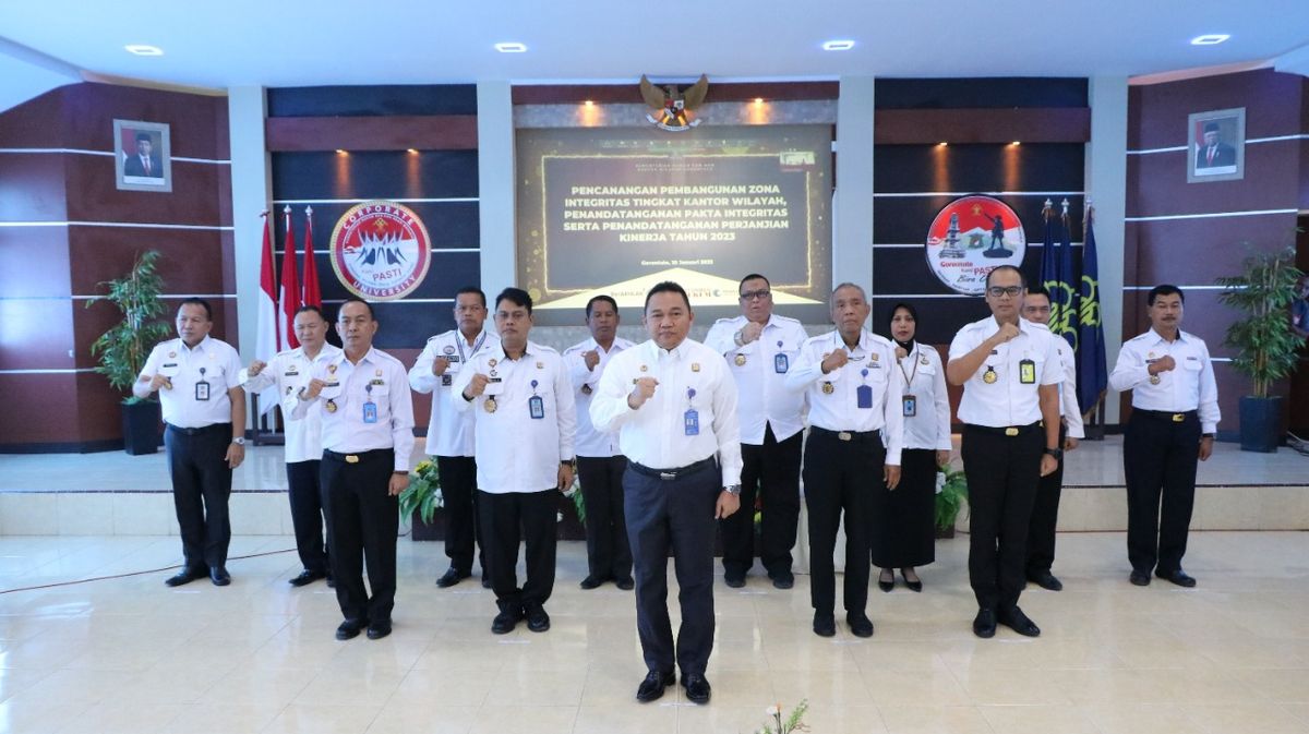 Kemenkumham Gorontalo Canangkan Pembangunan ZI dan Komitmen Menuju WBK/WBBM Tahun 2023