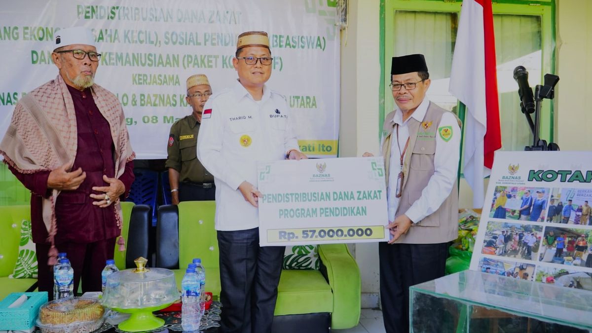 Thariq Modanggu Salurkan Bantuan dari Baznas