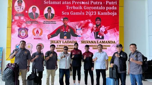 Dua Atlet Peraih Medali Sea Games Disambut Pemprov Gorontalo