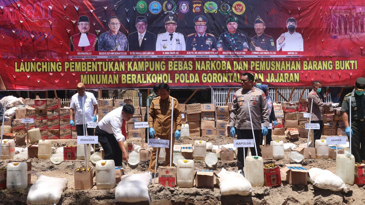 Polda Gorontalo Luncurkan Kampung Bebas Narkoba