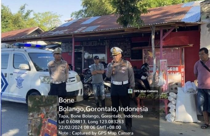 Dit Lantas Polda Gorontalo Laksanakan Penerangan Keliling Menuju Kamseltibcarlantas