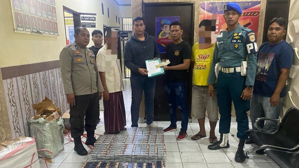 Polsek Kawasan Pelabuhan Gorontalo Gagalkan Peredaran Rokok Ilegal