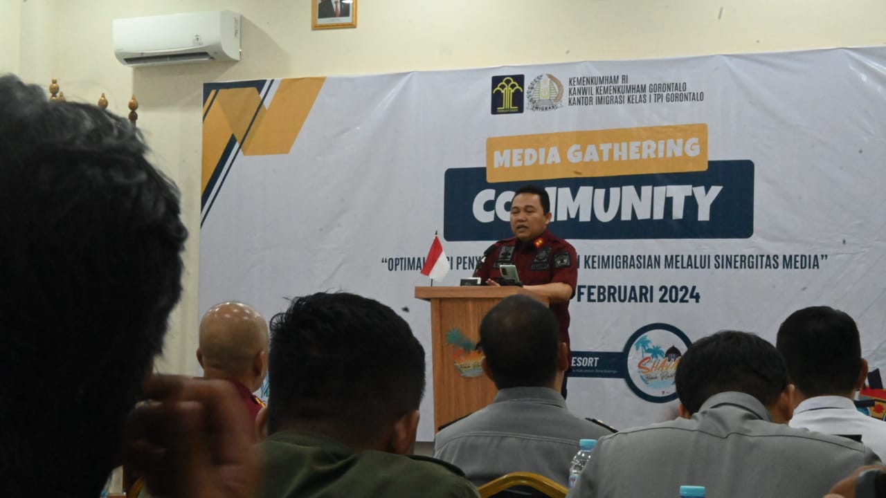 Kakanwil Kemenkumham Gorontalo Buka Kegiatan Media Gathering Community