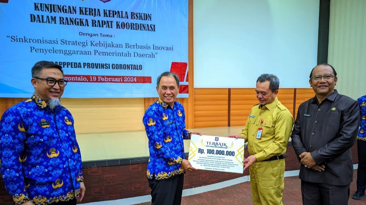 BKAD Kabupaten Gorontalo Raih IPKD Terbaik se-Provinsi Gorontalo