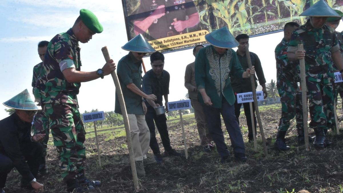 Bupati Gorontalo Apresiasi Korem 133/NW Dalam Mendukung Program Ketahanan Pangan Nasional