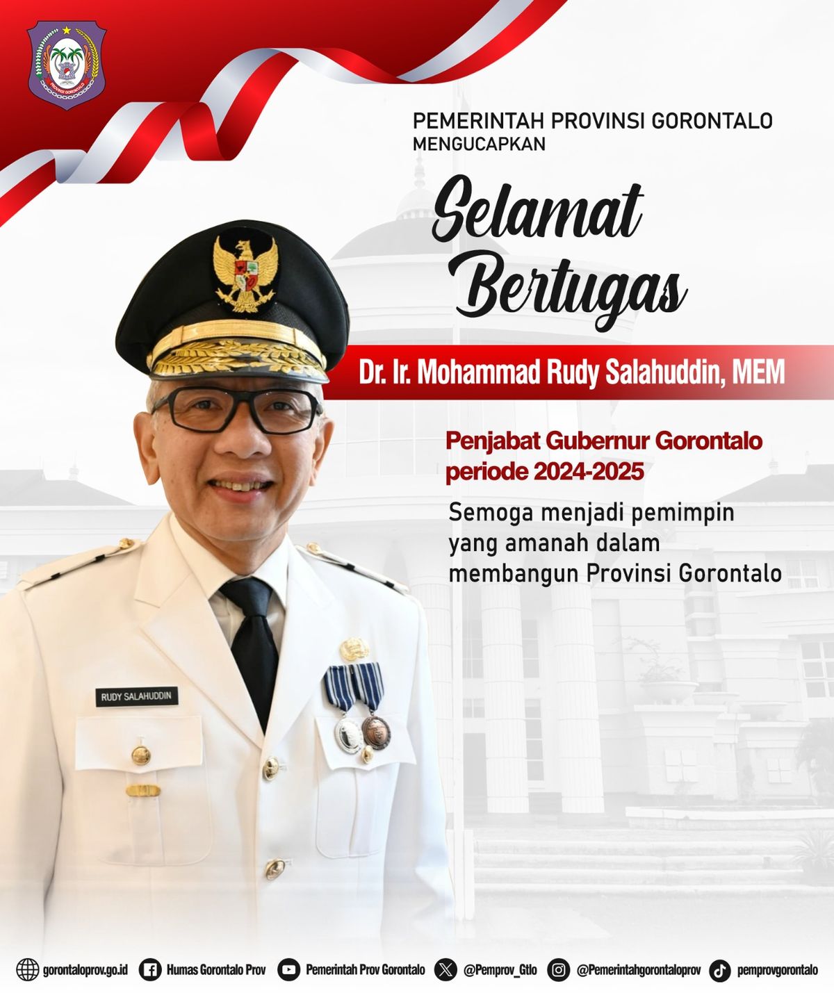 Profil Rudy Salahuddin, Penjabat Gubernur Gorontalo