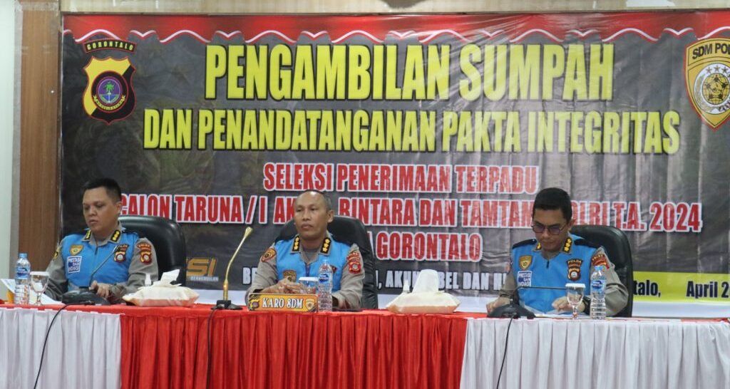 Polda Gorontalo Gelar Penandatanganan Pakta Integritas