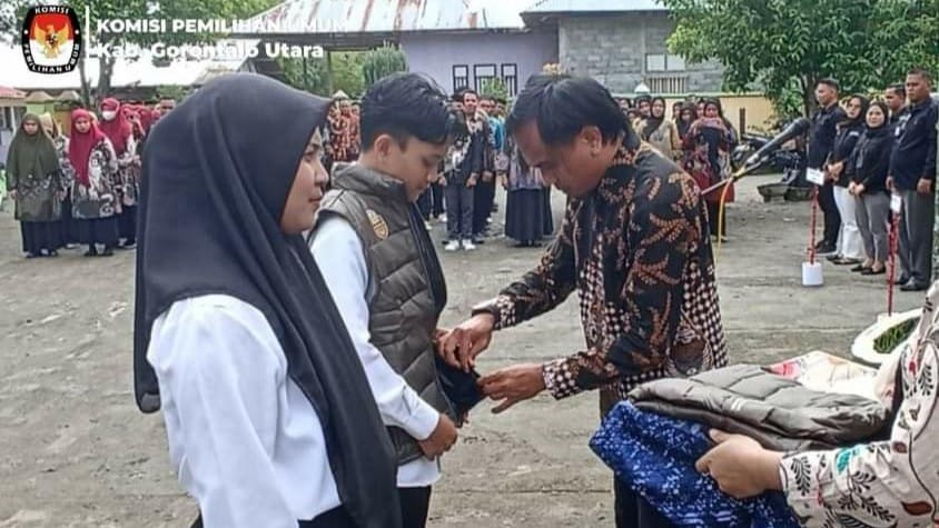 KPU Gorontalo Utara Gelar Apel Gerakan Coklit Serentak Pilkada 2024