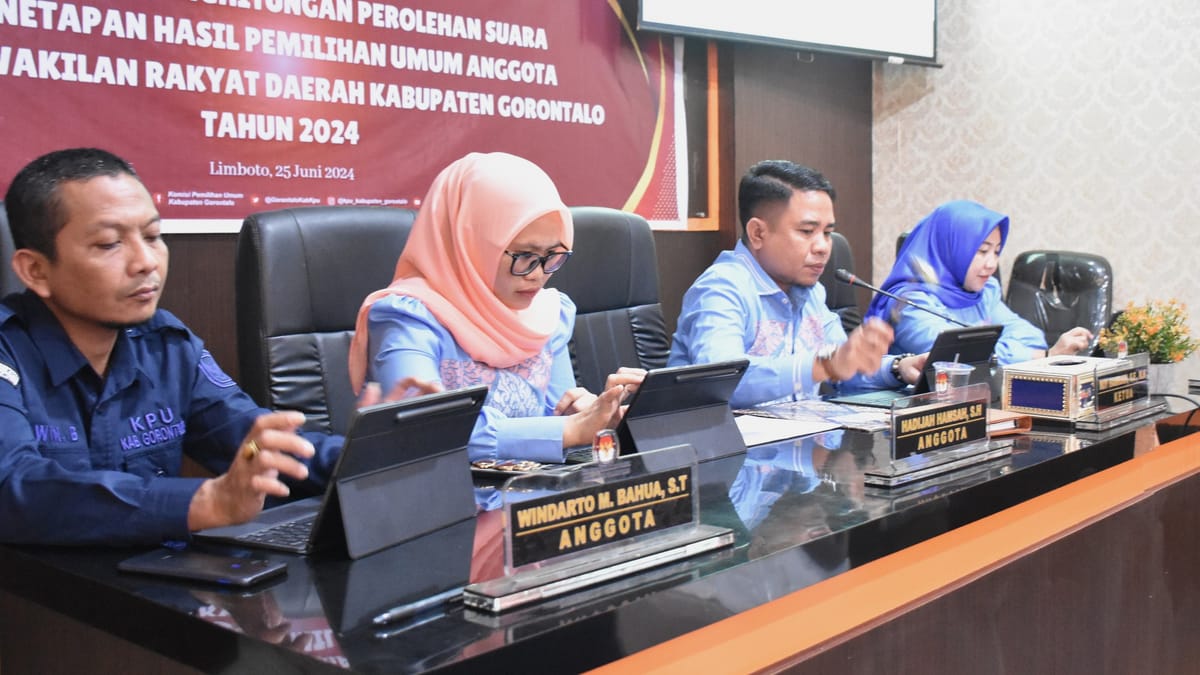 KPU Kabupaten Gorontalo Gelar Pleno Penetapan Hasil Pemilu DPRD 2024