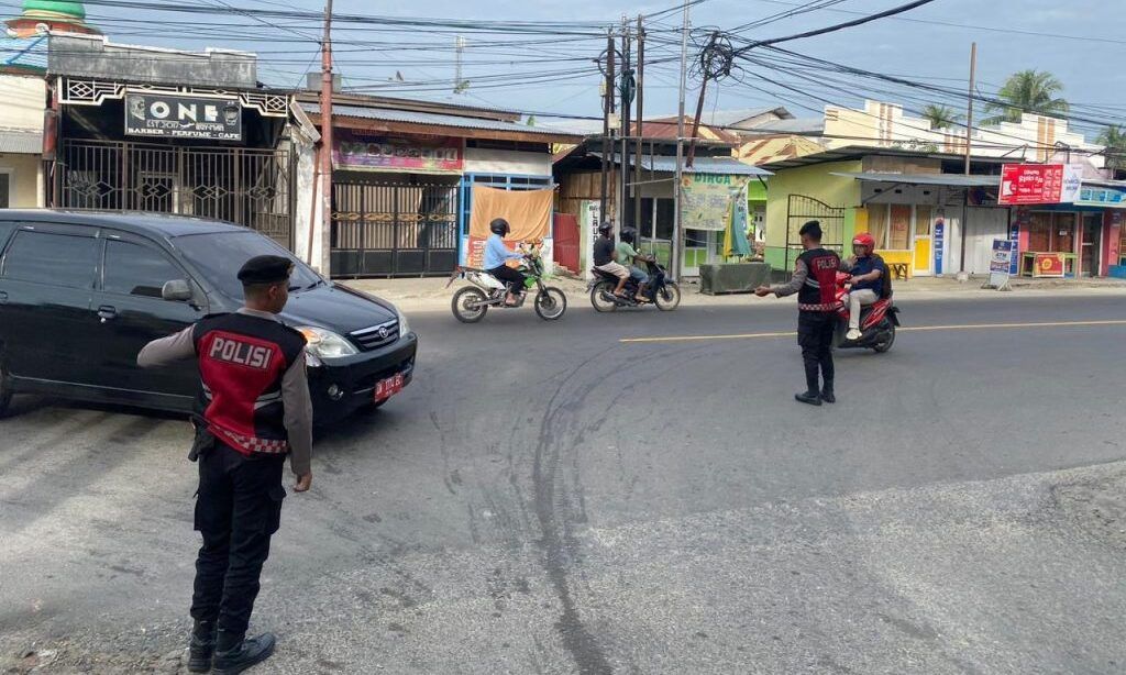 Samapta Polda Gorontalo Lakukan Pengaturan Pagi Hari