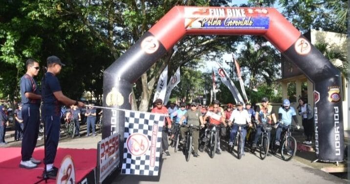 Kapolda Gorontalo Buka Fun Bike dalam Rangka HUT Bhayangkara ke-78