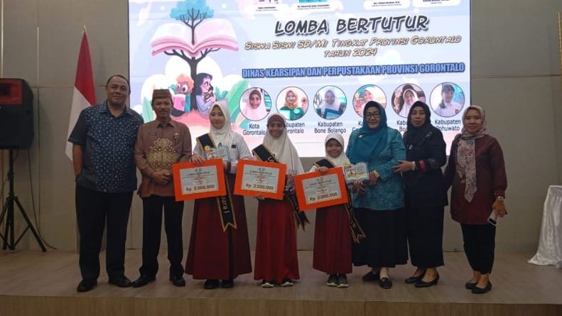 Diarpus Gorontalo Sukses Gelar Lomba Bertutur Siswa Siswi SD/ MI Tingkat Provinsi