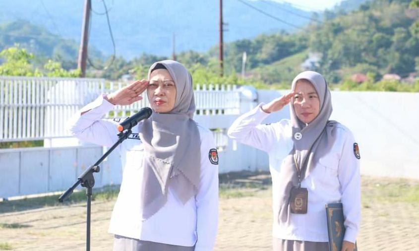 KPU Kabupaten Gorontalo Utara Gelar Apel Pagi: Persiapan Tahapan Pilkada 2024