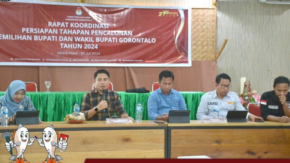 Cegah Permasalahn Pada Pemilu, KPU Gelar Rakor Bersama Bawaslu Kabupaten Gorontalo