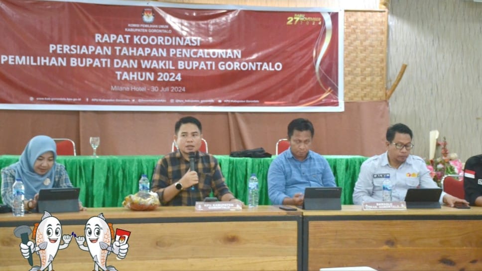 KPU Gelar Rakor Tahapan Pencalonan Bupati dan Wakil Bupati Gorontalo