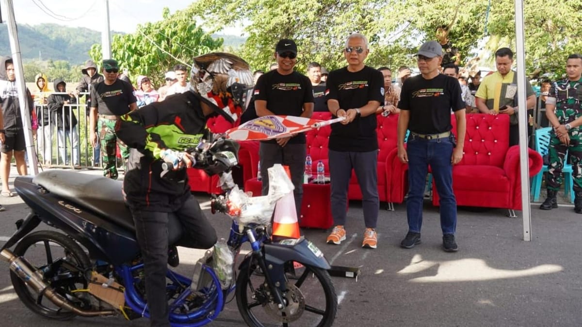 Pj Gubernur Gorontalo Hadiri Turnamen Balap Motor dan Mobil Piala Danrem 133/NWB