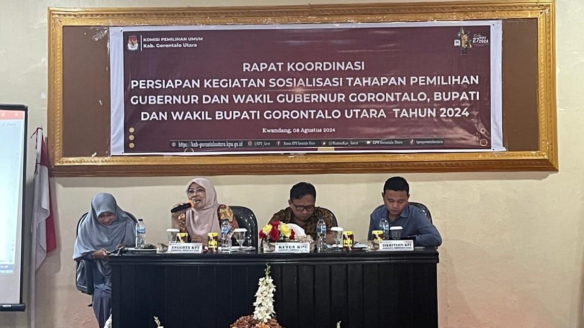 KPU Gorut Gelar Rapat Koordinasi Persiapan Sosialisasi Pilkada 2024