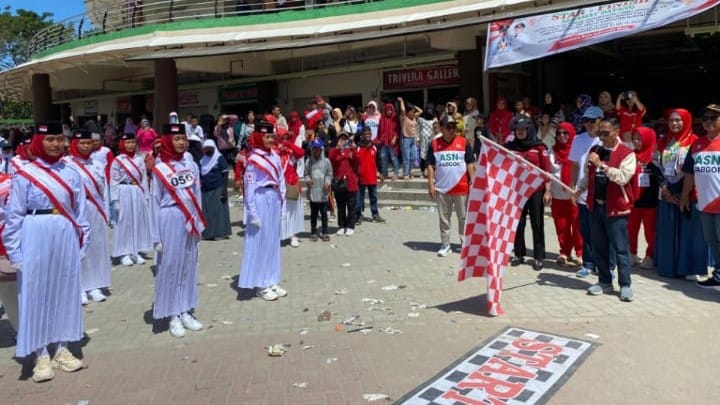 Meriahkan HUT RI ke-79, Siswa Sekolah Tingkat Dasar se-Kecamatan Limboto Ikut Gerak Jalan