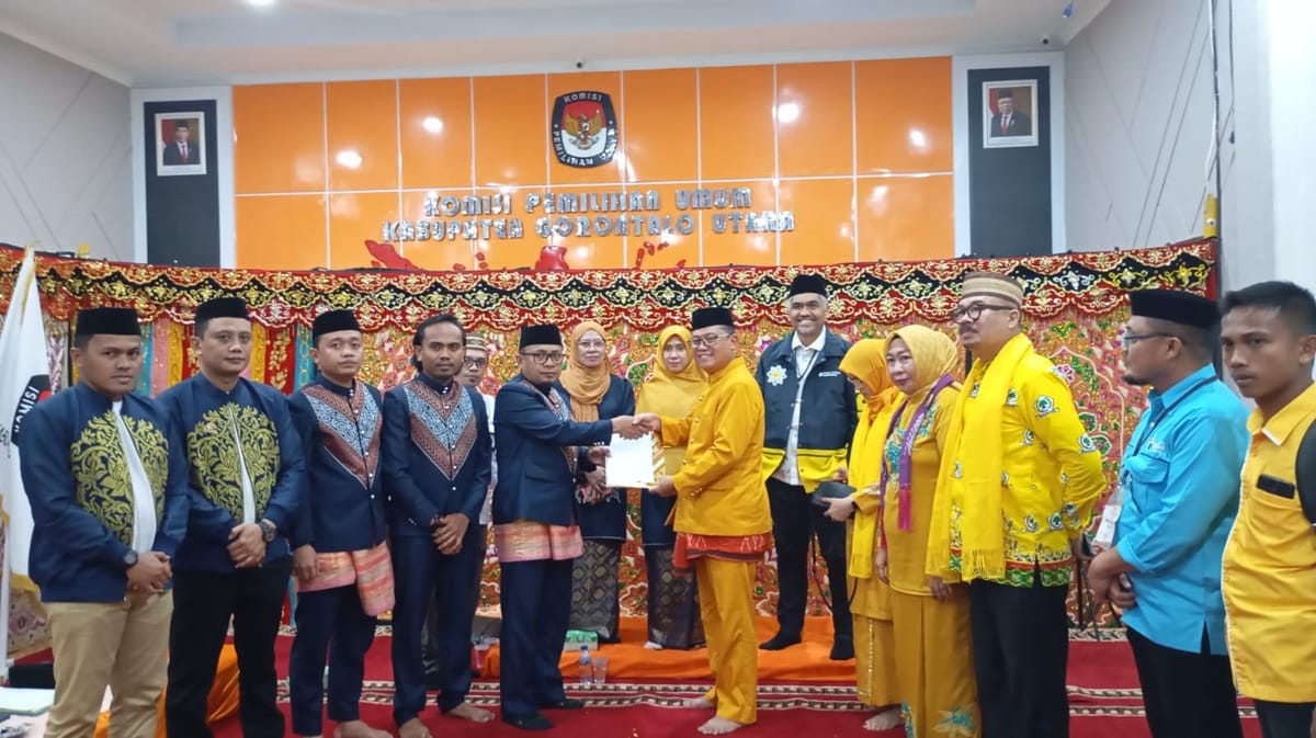 Thariq Modanggu dan Nurjana Hasan Yusuf Jadi yang Terakhir Mendaftar ke KPU Gorut