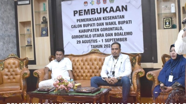 KPU Pantau Pemeriksaan Kesehatan Bacakada Kabupaten Gorontalo