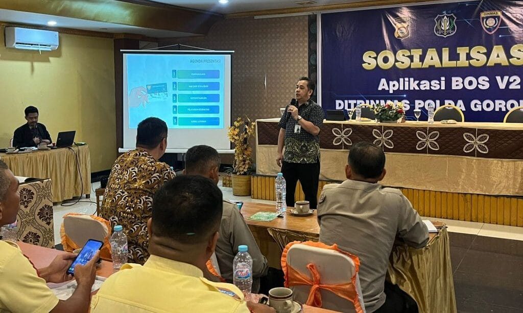 Dit Binmas Polda Gorontalo Sosialisasikan Aplikasi BOS V2 kepada Satpam