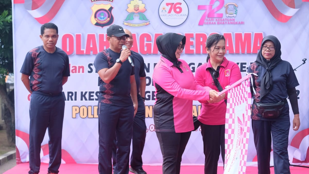 Peringati HKGB ke-72 dan HUT Polwan ke-76, Polda Gorontalo Gelar Olahraga Bersama