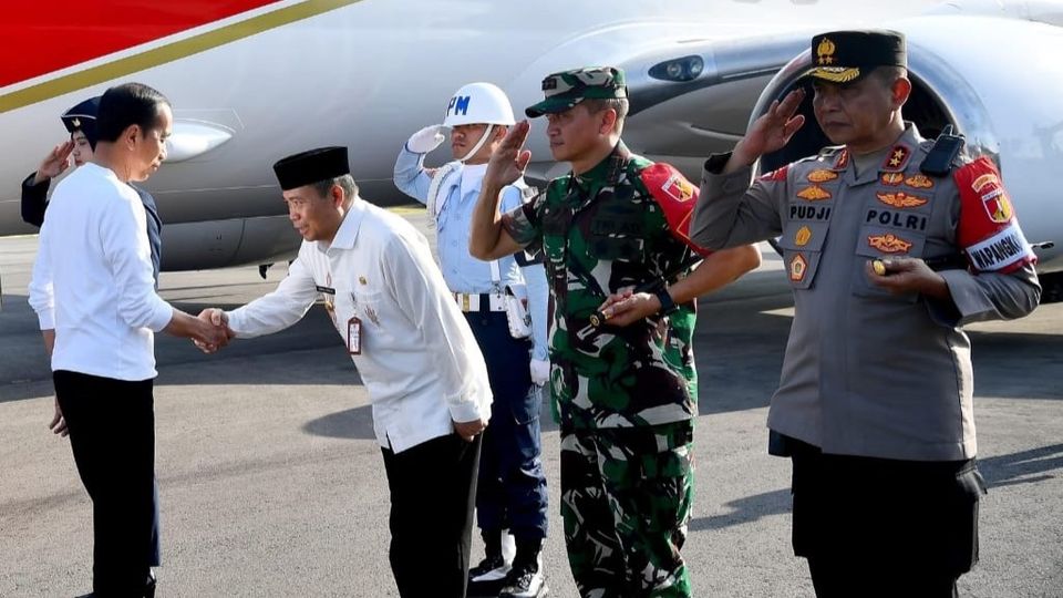 Tiba di Gorontalo, Presiden Jokowi Disambut Pj Gubernur