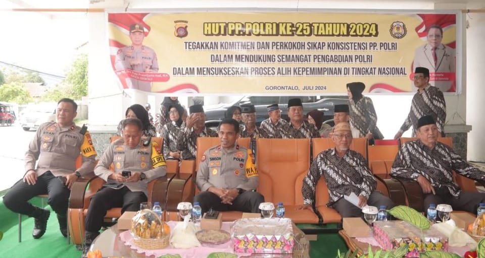 Wakapolda Gorontalo Hadiri Peringatu HUT PP POLRI ke-25 Tahun